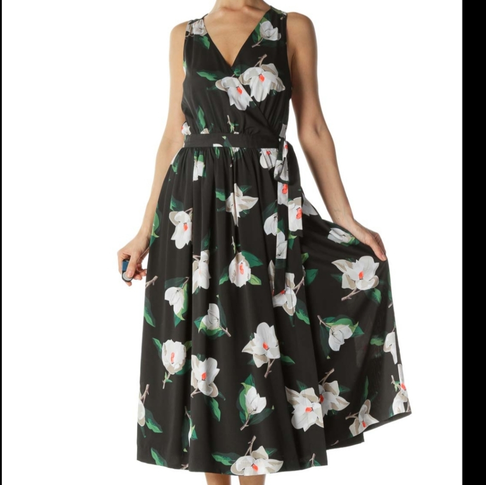 Floral wrap dress